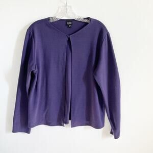 Eileen Fisher Women’s Purple Wool Blend Cardigan